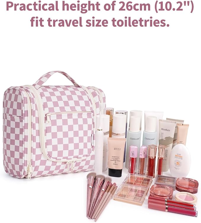 Narwey Hanging Toiletry Bag for Women Travel Makeup Bag Organizer Toiletries - Image 5