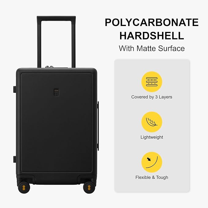 LEVEL8 Elegance Matte Luggage Set, 20 Inch Carry-on Luggage, 28“ Large Suitcase - Image 4