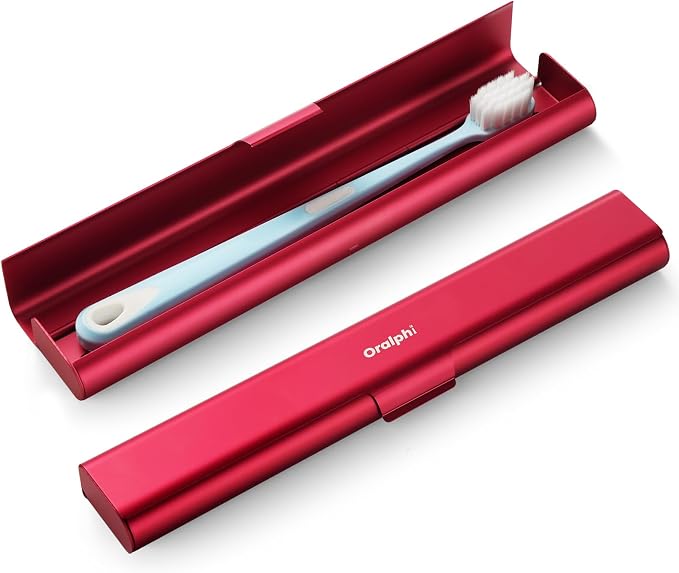 Aluminum Toothbrush Travel Case, Portable Travel Toothbrush Holder, Durable by Oralphi