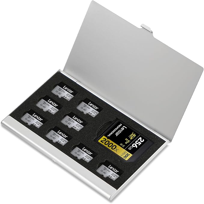Aluminum SD Card Case, 9Slots Ultrathin SD Card Holder, Memory Card Storage by Unknown