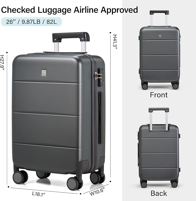 Hanke 26 Inch Luggage Large Suitcase - Image 2