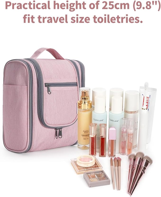 Narwey Small Hanging Toiletry Bag Women Travel Makeup Bag Organizer Toiletries - Image 5
