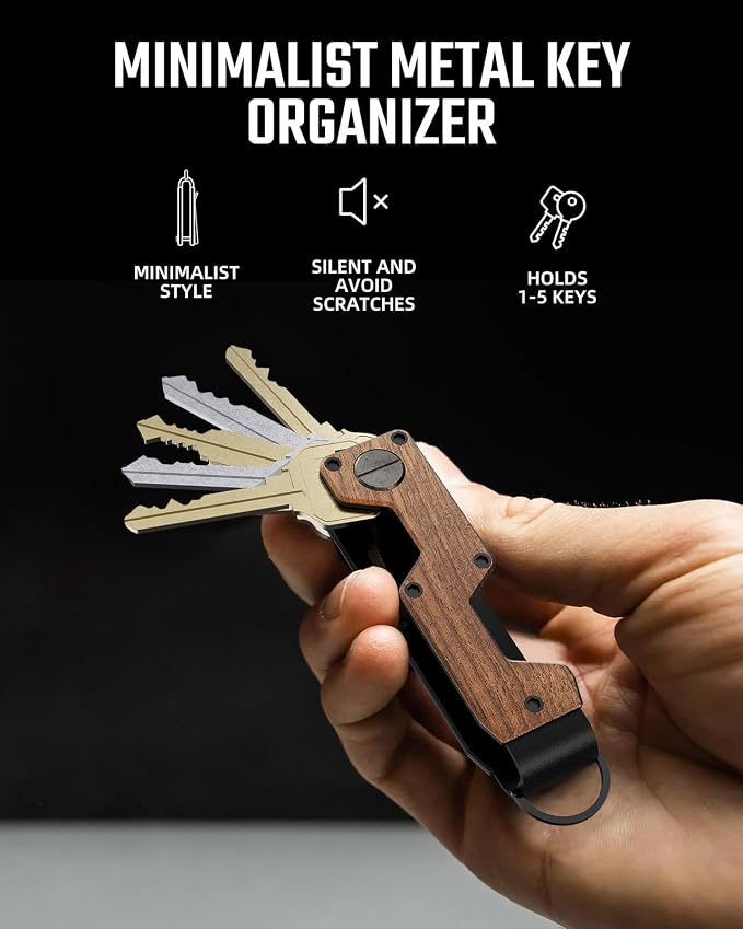 Key Organizer Compact Key Holder Metal Key Chain Minimalist key case key holder - Image 3