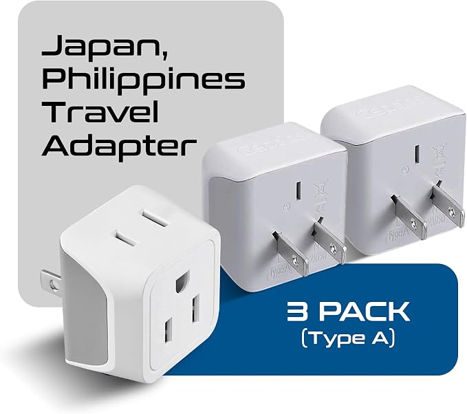 Japan, Philippines Travel Adapter Plug by Ceptics - Image 2