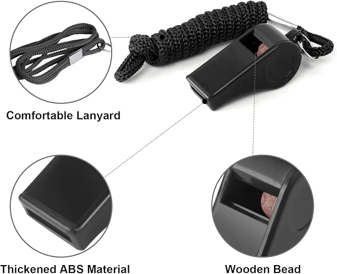 8-Pack Colorful Plastic Whistles - Image 3
