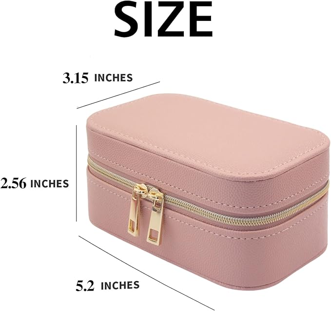 Travel Jewelry Case Bulk Of 2 For Women Weekend, PU Leather Compact Jewelry - Image 3