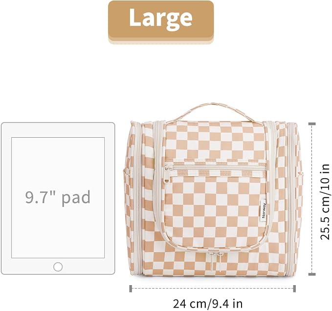 Narwey Checked Hanging Travel Toiletry Bag - Image 7