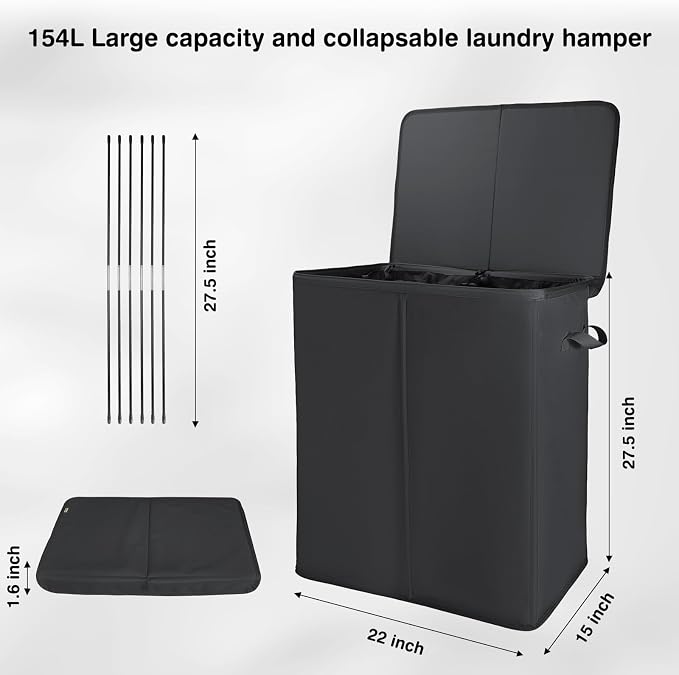 Voova 154L Double Laundry Hamper - Image 2