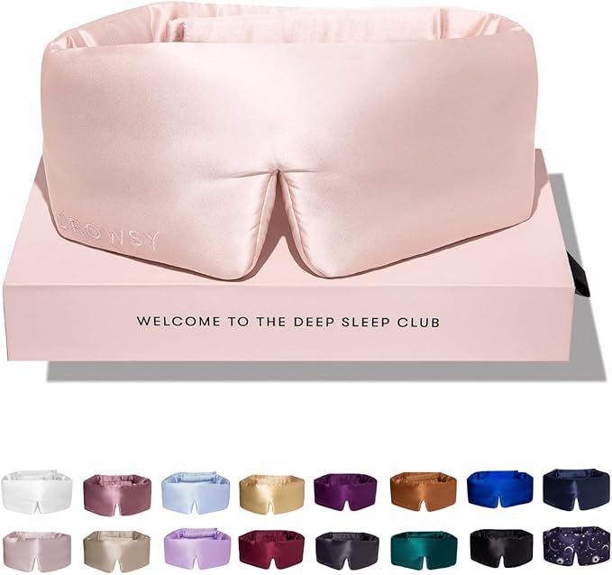 DROWSY Silk Sleep Mask. Face-Hugging, Padded Silk Cocoon by Drowsy