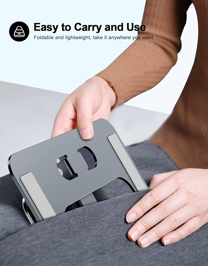 Foldable Laptop Stand, Height Adjustable Ergonomic Computer Stand - Image 4