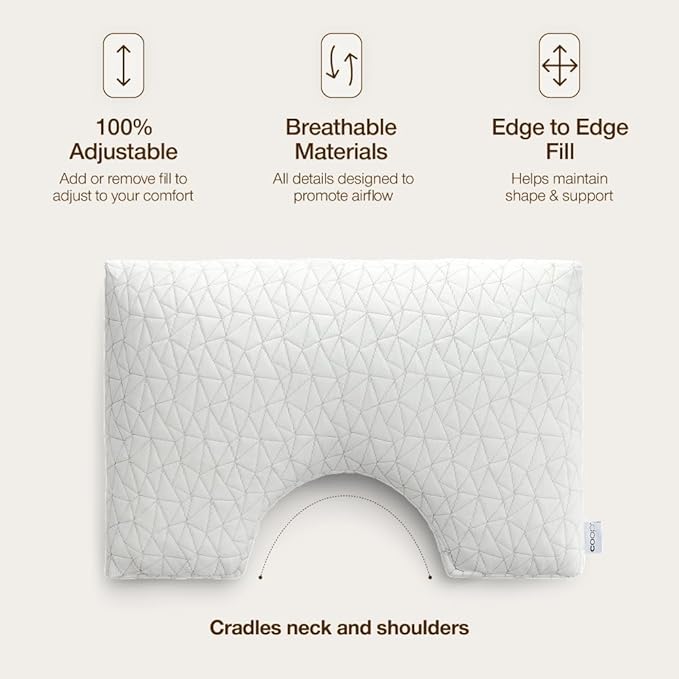 Coop Home Goods Original Cut-Out Adjustable Pillow, Queen Size Bed Pillows - Image 5