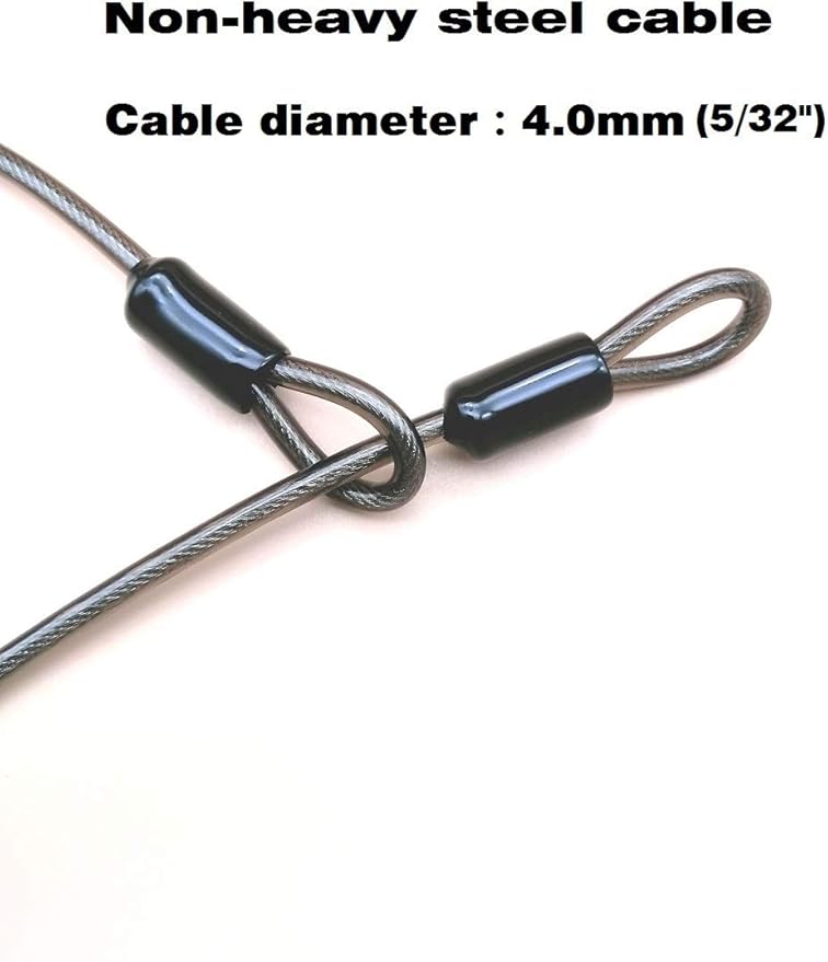 4mm Thick（5/32"） 7FT, 30FT Braided Steel Coated Thin Security Cable Anti-Lost - Image 5