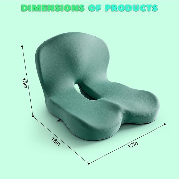 Buttocks Cushion for Office Chair Memory Foam Seat Pad for Butt Support - Image 2