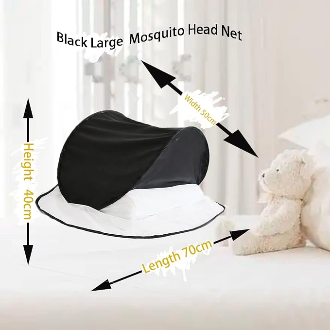 CMINGJ Portable Mosquito Head Net Foldable Pop-Up Travel Essentials Mosquito Net - Image 4