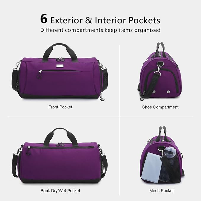 TOPDesign Gym Bag for Women & Men, Unisex Duffel Bag - Image 5
