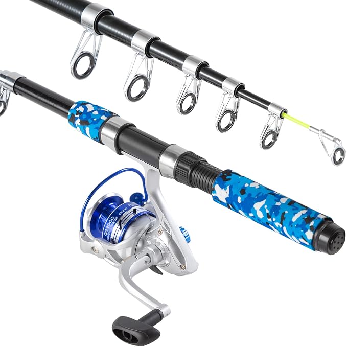 Fishing Pole Combo, 6.9ft Telescopic Rods Set, Collapsible Fishing Rods 2PCS - Image 3