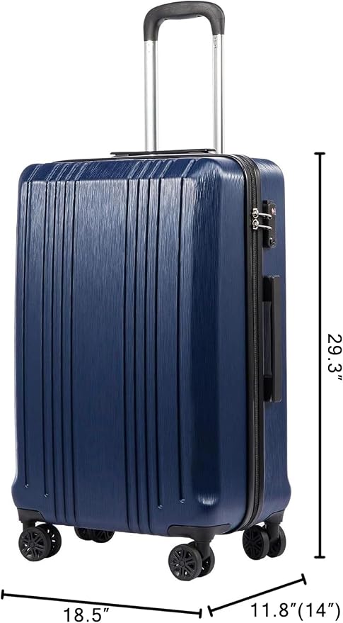 Coolife Luggage Expandable Suitcase PC+ABS - Image 8