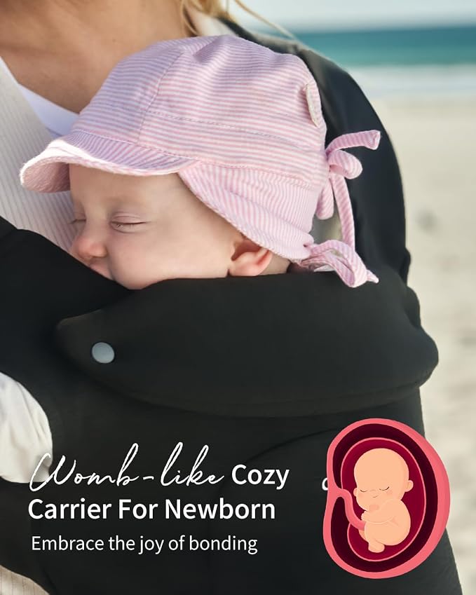GROWNSY Baby Carrier Newborn to Toddler, Cozy Baby Wraps Carrier, Ergonomic - Image 2