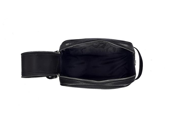 10" Premium Leather Toiletry Travel Pouch - Image 5
