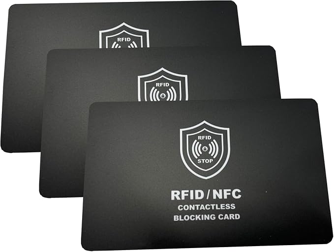 Technixx RFID Blocking Card, 3 Pack, Contactless NFC Jamming Credit & Debit by Technixx