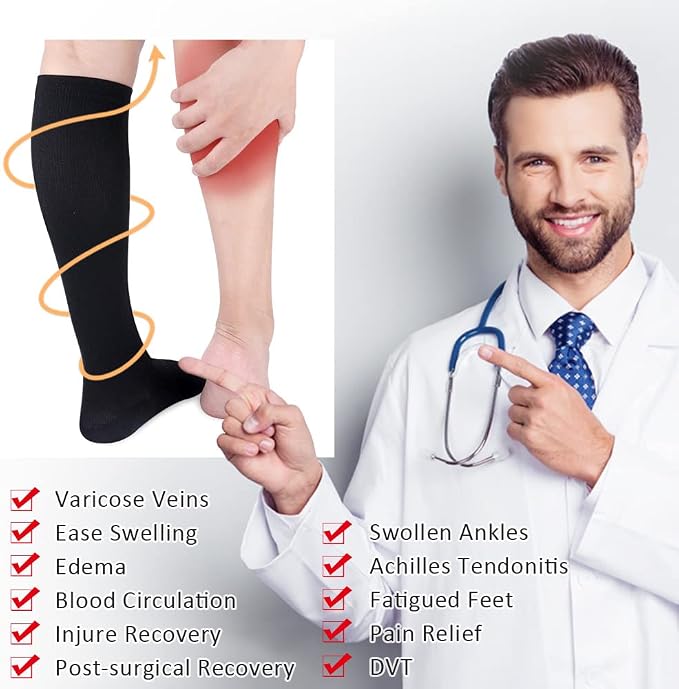 CASMON 2 Pairs Zipper Compression Socks - Image 5