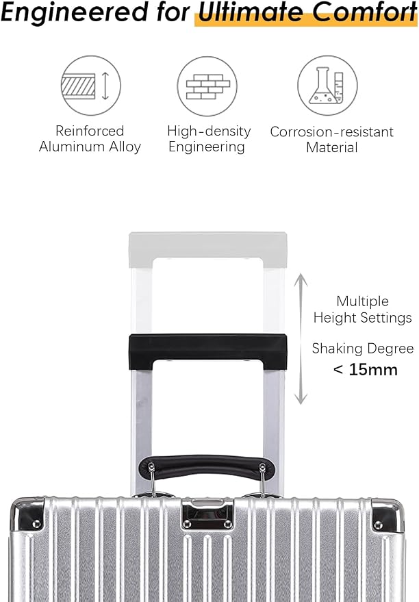 HotWay 20 Inch All Aluminum Carry On Luggage - Image 3