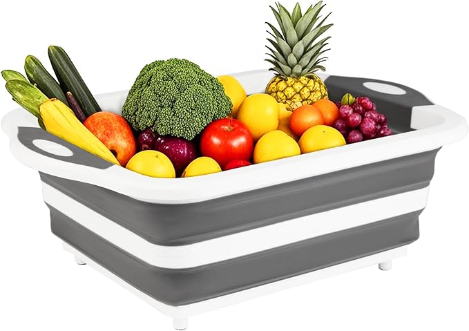 Collapsible BBQ Prep Tub/Cutting Board 10L, Foldable Dish Tub - Image 8