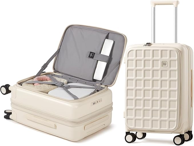 aji Expandable Top Opening Carry On Luggage Airline Approved, 20 Inch by AJIVALUESTYLISHQUALITY