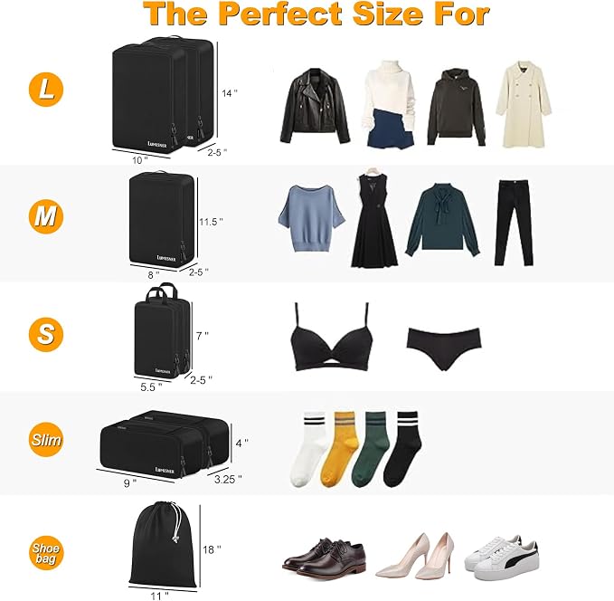 8 Set Compression Packing Cubes - Image 6