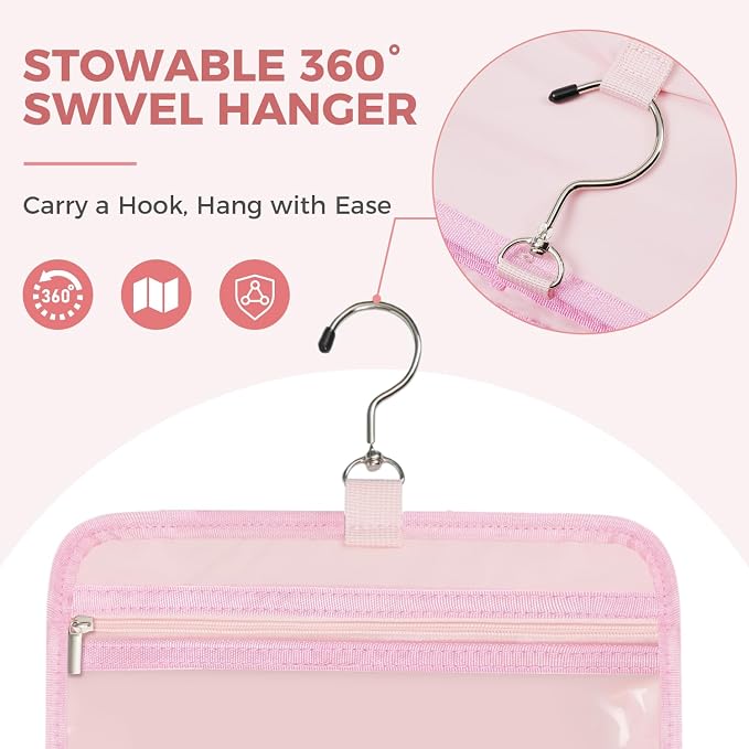 Toiletry Bag For women, Portable Hanging Organizer, 4 Leakproof Compartment for - Image 3