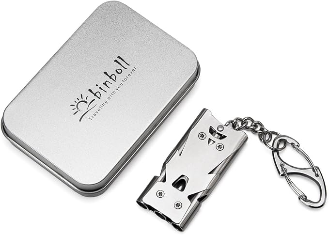 Whistle Emergency Whistles Keychain Rape Whistle Stainless Steel High Decibel by binboll