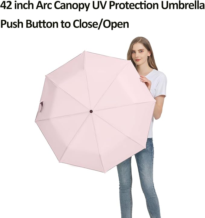 BAODINI Small UV Protection Travel Umbrella Compact - Image 8
