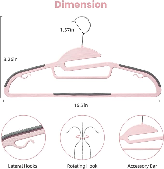 BAGAIL Plastic Hangers 50 Pack - Image 2