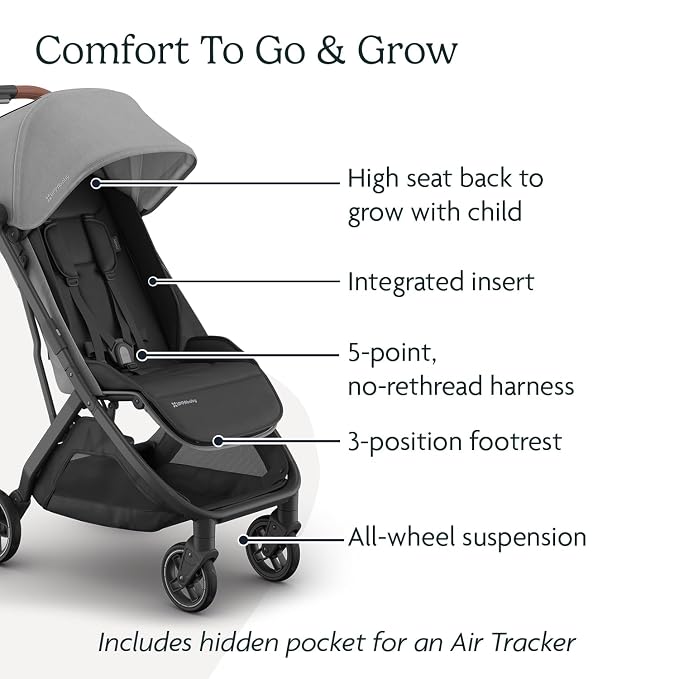 UPPAbaby Minu V3 Travel Stroller | Lightweight + Compact Design | One-Hand Fold - Image 5