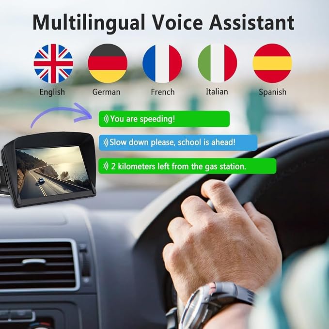 GPS Navigation for Car, 2025 Map 7 inch Touch Screen Car GPS, Voice Turn - Image 4