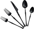 Gugrida 20 piece Black Flatware Set 304 Stainless Steel Fork Spoon Cutlery by Gugrida