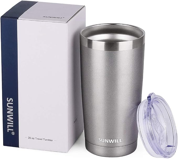 SUNWILL Travel Coffee Tumbler 20 oz, Insulated Mug - Image 4