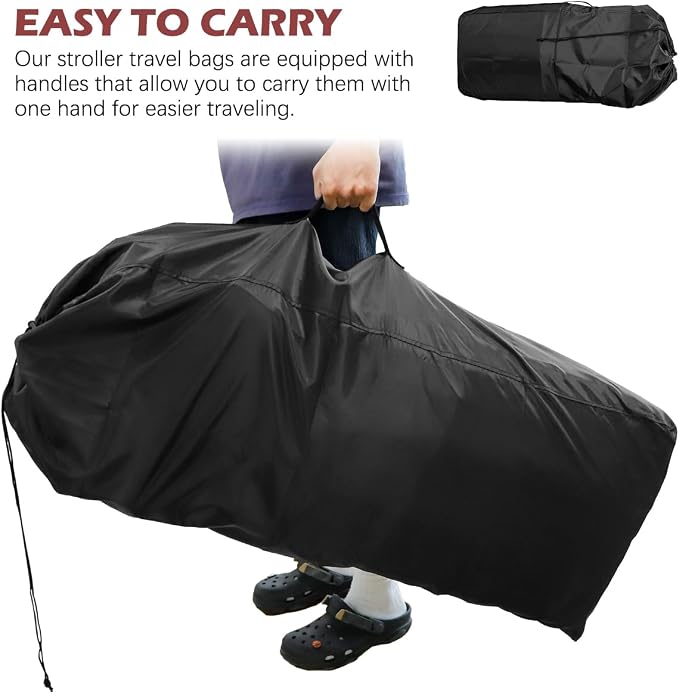 DOERDO Stroller Transport Bags, Large Foldable Carrying Storage Bag - Image 5
