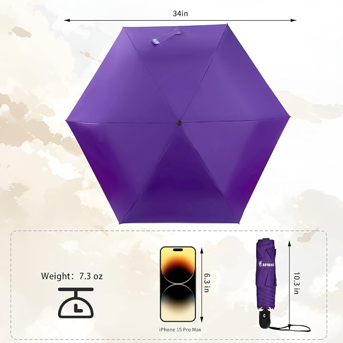 GAOYAING Compact Automatic Travel Umbrella - Image 2