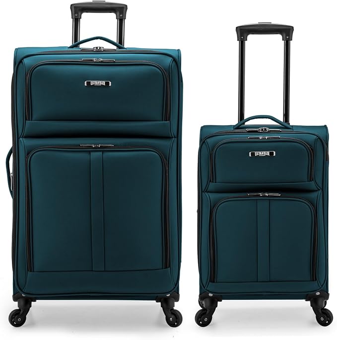 U.S. Traveler Anzio Softside Expandable Spinner Luggage, 2-Piece Set by USTraveler