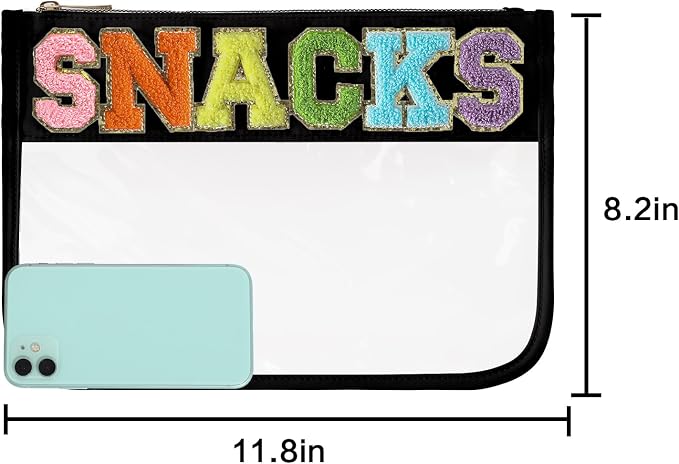 DYSHAYEN Chenille Letter Clear Zipper Pouch - Image 4