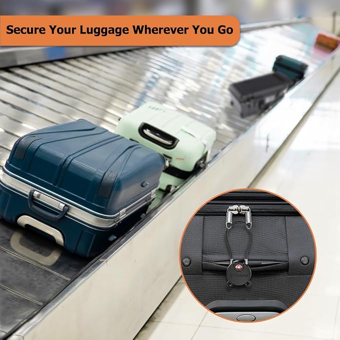 Forge TSA Approved Luggage Locks Ultra-Secure Dimple TSA006 Key Travel Locks - Image 7