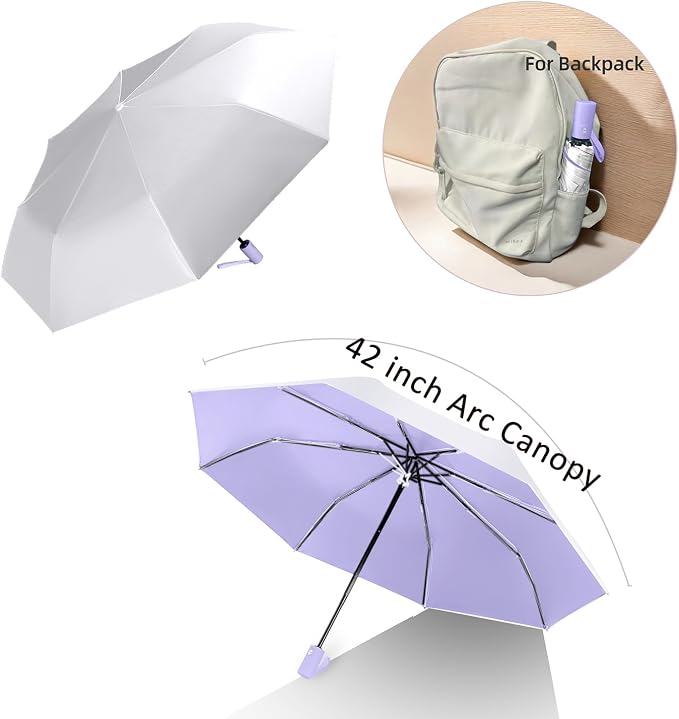BAODINI Small UV Protection Travel Umbrella Compact - Image 3