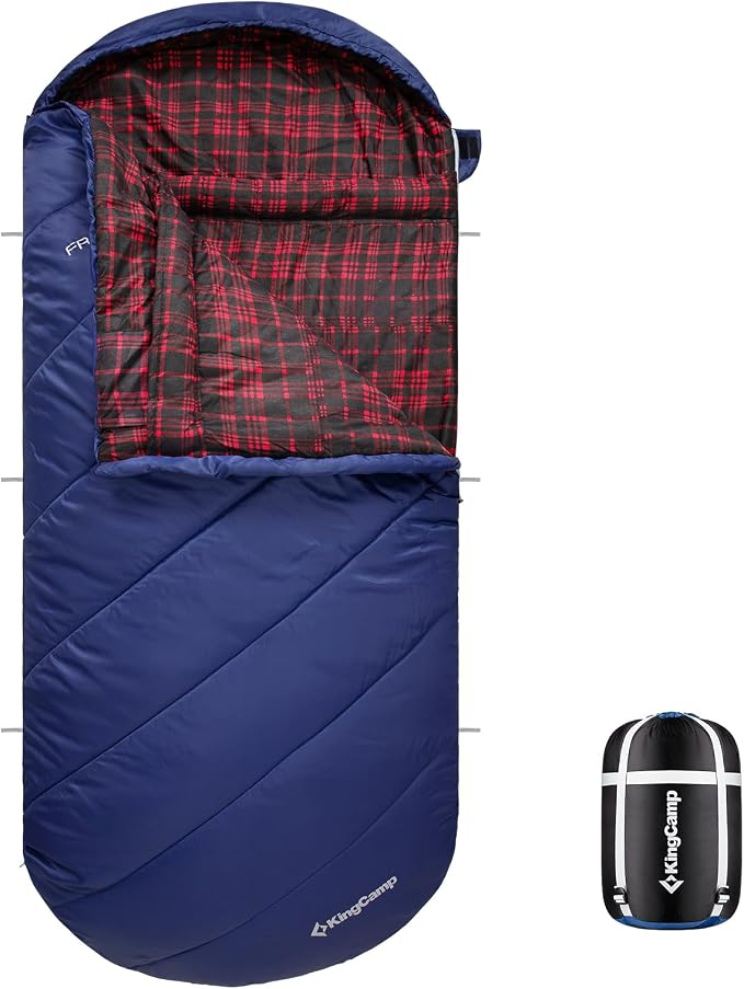 KingCamp Sleeping Bag for Adults, Cold Weather & Warm Extra Wide Big & Tall XL by KingCamp