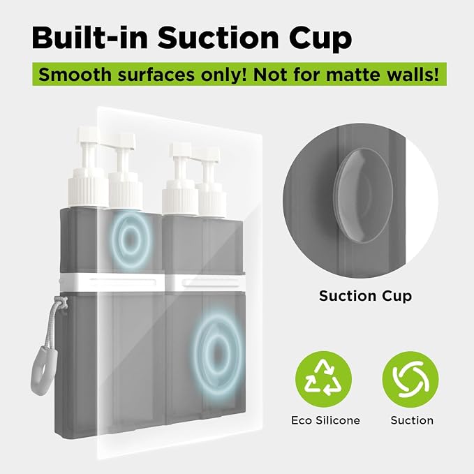 4 in 1 Travel Toiletry Containers, TSA Approved Refillable Travel Size - Image 2