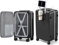 Hanke 24 Inch Luggage with Cup Holder and Charge, Top Opening Hard Shell by Hanke