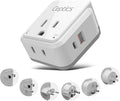 Ceptics World Power Plug Adapter Set, Dual USB & USB-C 3.1A, 20W by Ceptics