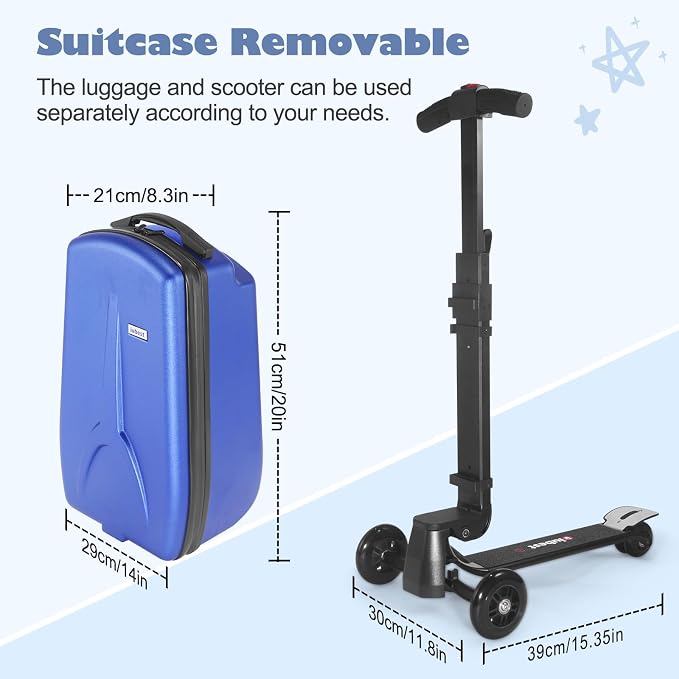 iubest Scooter Luggage Carry On Scooter Suitcase - Image 3