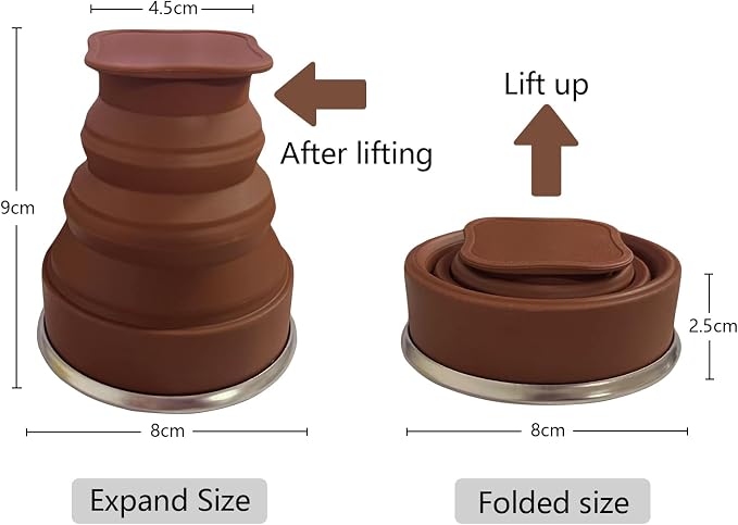 200ML Collapsible Cup- Silicone Foldable Expandable Folding Drinking Cup - Image 2