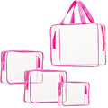 4Pcs Crystal Clear PVC Travel Toiletry Bag Kit by ROYBENS